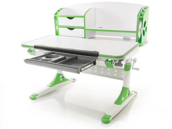 

Детский стол Evo-kids Aivengo M столешница белая / ножки белые с зеленым Evo-700 WZ
