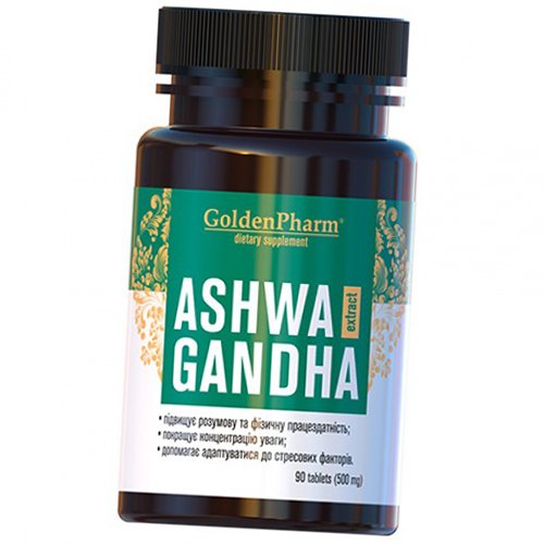 

Ашваганда Экстракт, Ashwagandha, Golden Pharm 90таб (71519008)