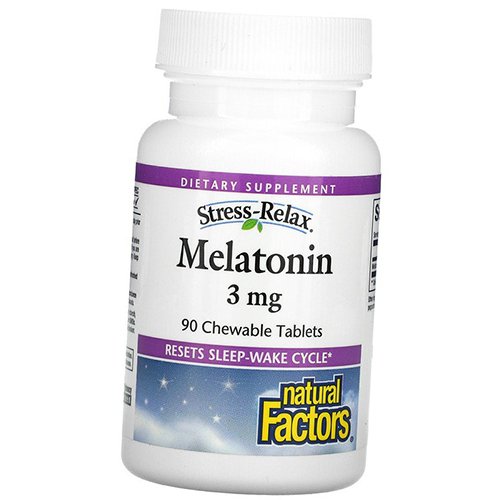 

Мелатонин, Melatonin 3, Natural Factors 90таб (72406008)