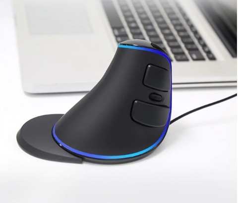 

Мышь вертикальная проводная Delux M618 PLUS Blue