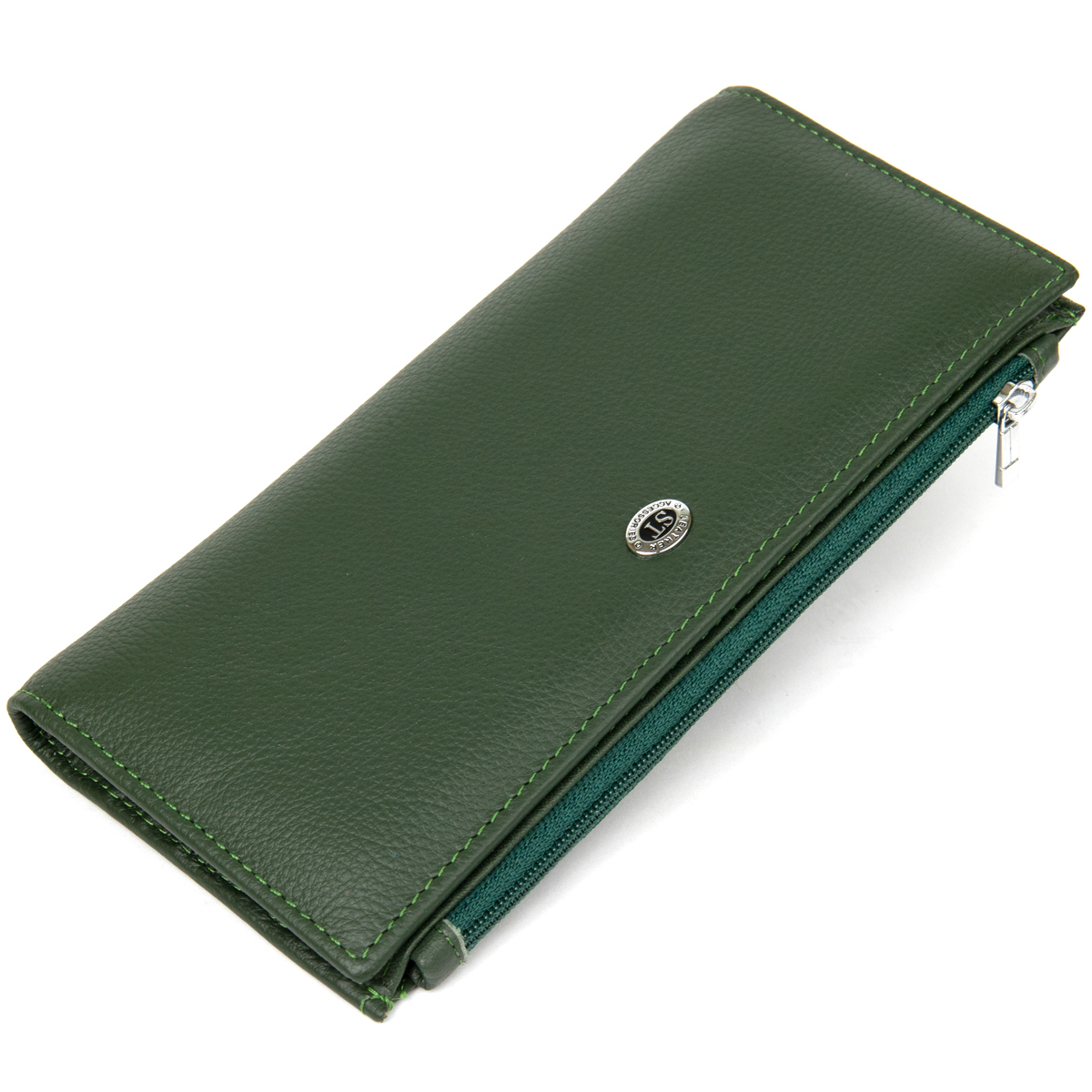 

Женский кожаный кошелек ST Leather 19х9,5х1,5 см Зеленый 000162154
