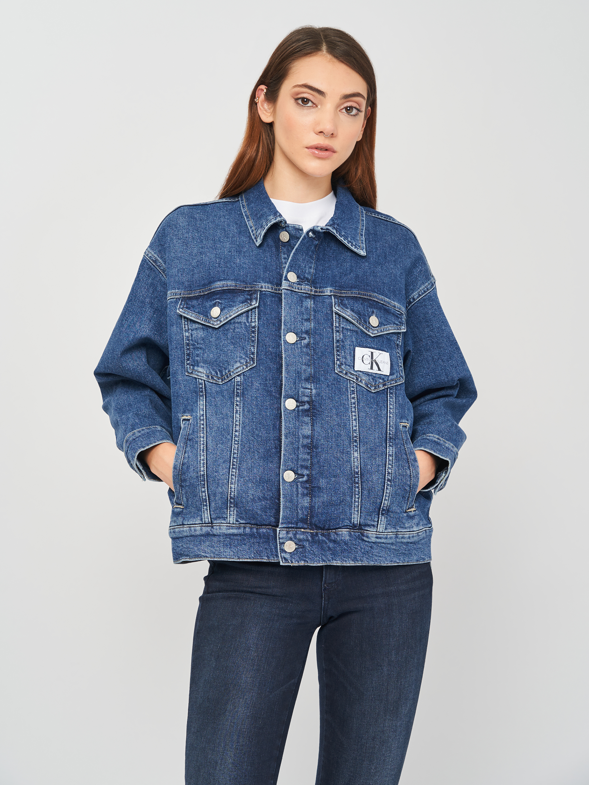 

Джинсовая куртка Calvin Klein Jeans Dad Denim Jacket J20J216439-1A4 L Denim Medium