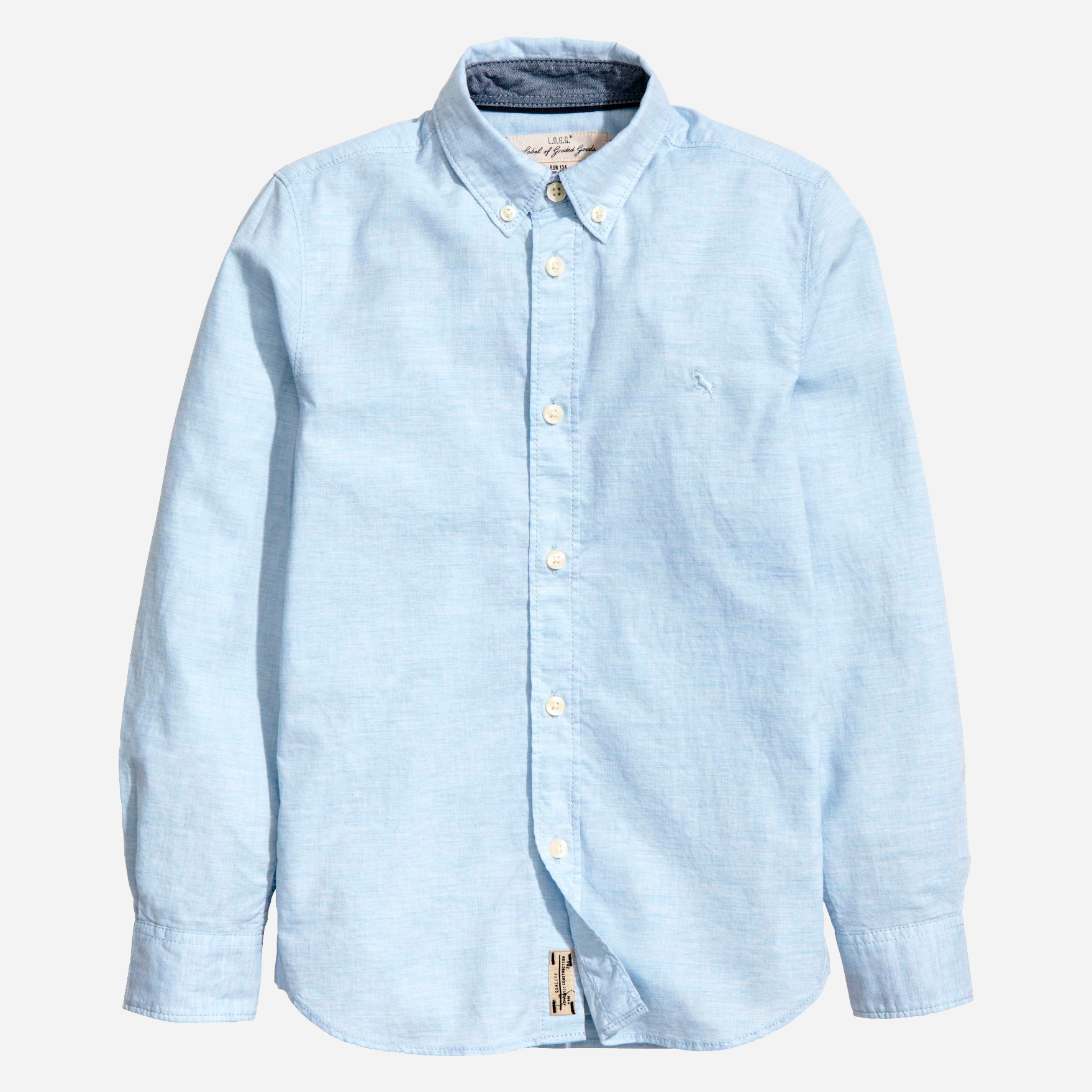 

Рубашка H&M 1249518 152 см Голубая (EZH2000000148861)