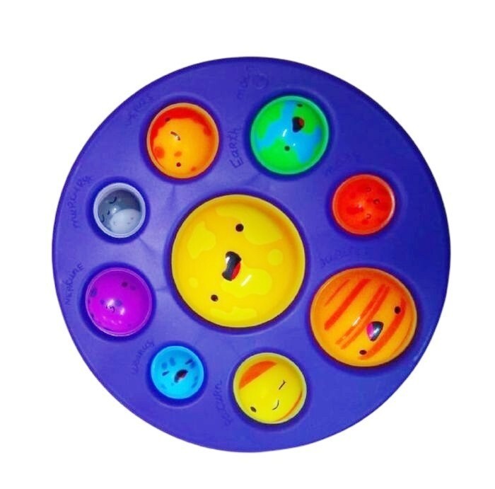 

Сенсорная игрушка-антистресс Pop It Simple Dimple Планеты солнечной системы