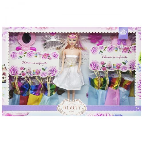 

Кукла с гардеробом (в белом платье)