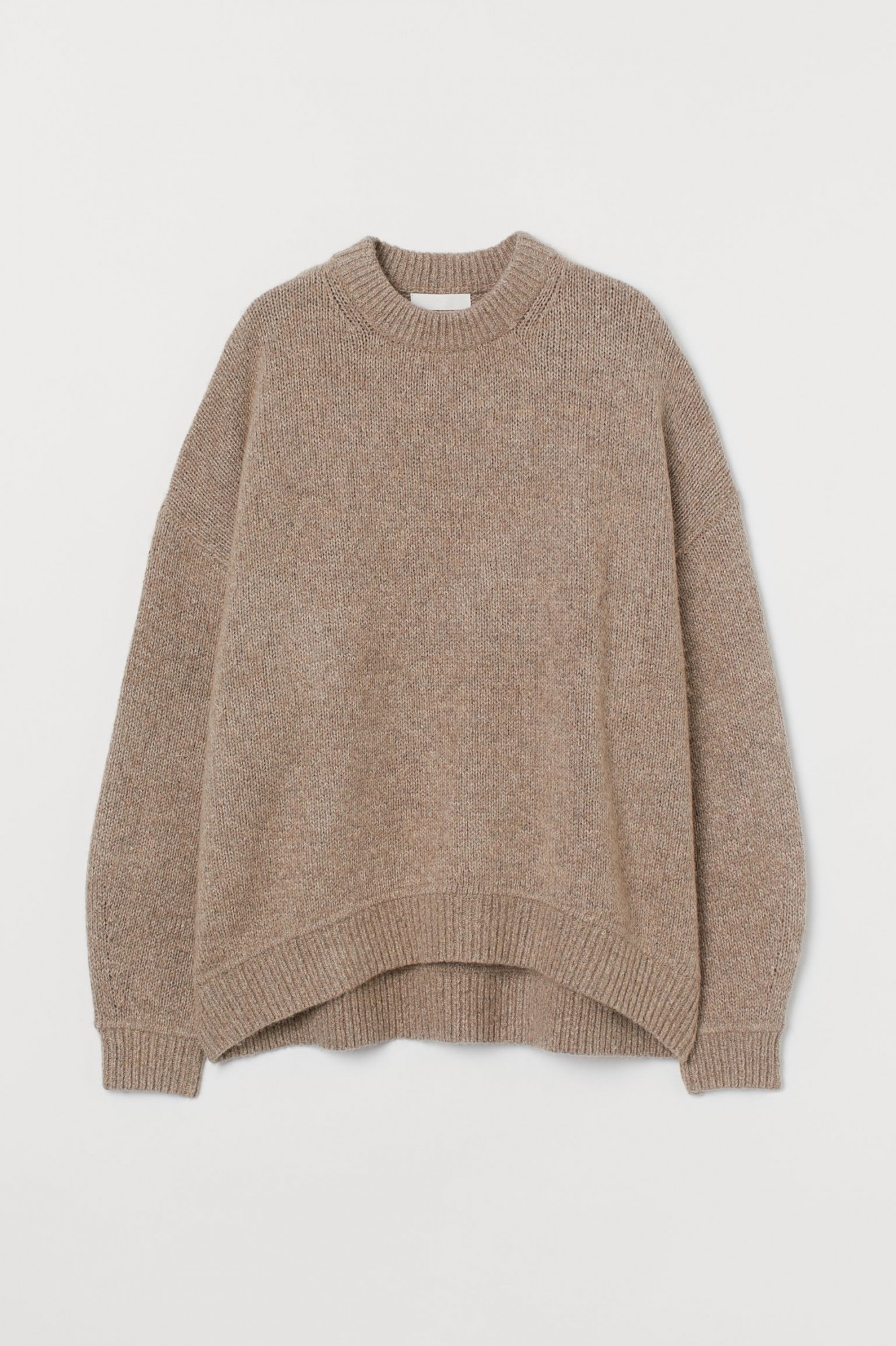 

Джемпер шерстяной оверсайз H&M S Темно-бежевый 8978912wtr