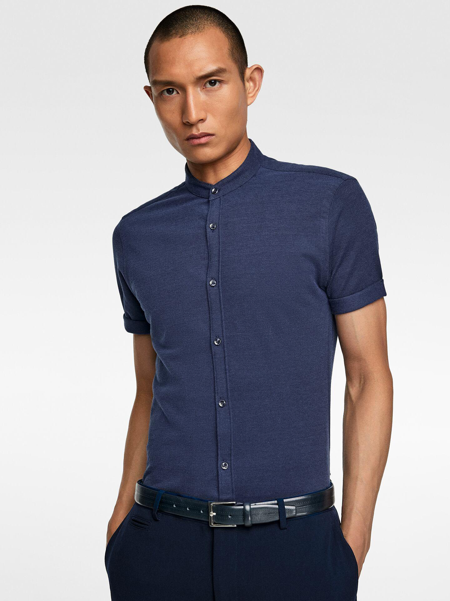 

Рубашка Zara 6264/520/430-AAQJ XL Темно-синяя