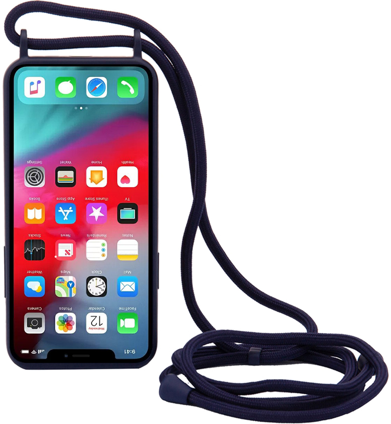 

Панель Necker на шнурке для Apple iPhone 12/12 Pro Navy Blue (NCRR-12-NB)