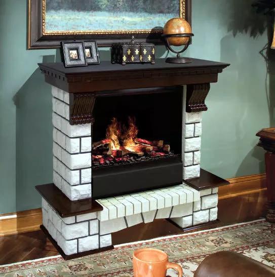 

Напольный камин Fireplace Нидерланды Белый + Венге эффект живого пламени со звуком и обогревом