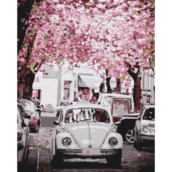 

Картина по номерам. Городской пейзаж Volkswagen Beetle 40*50см * KHO3521