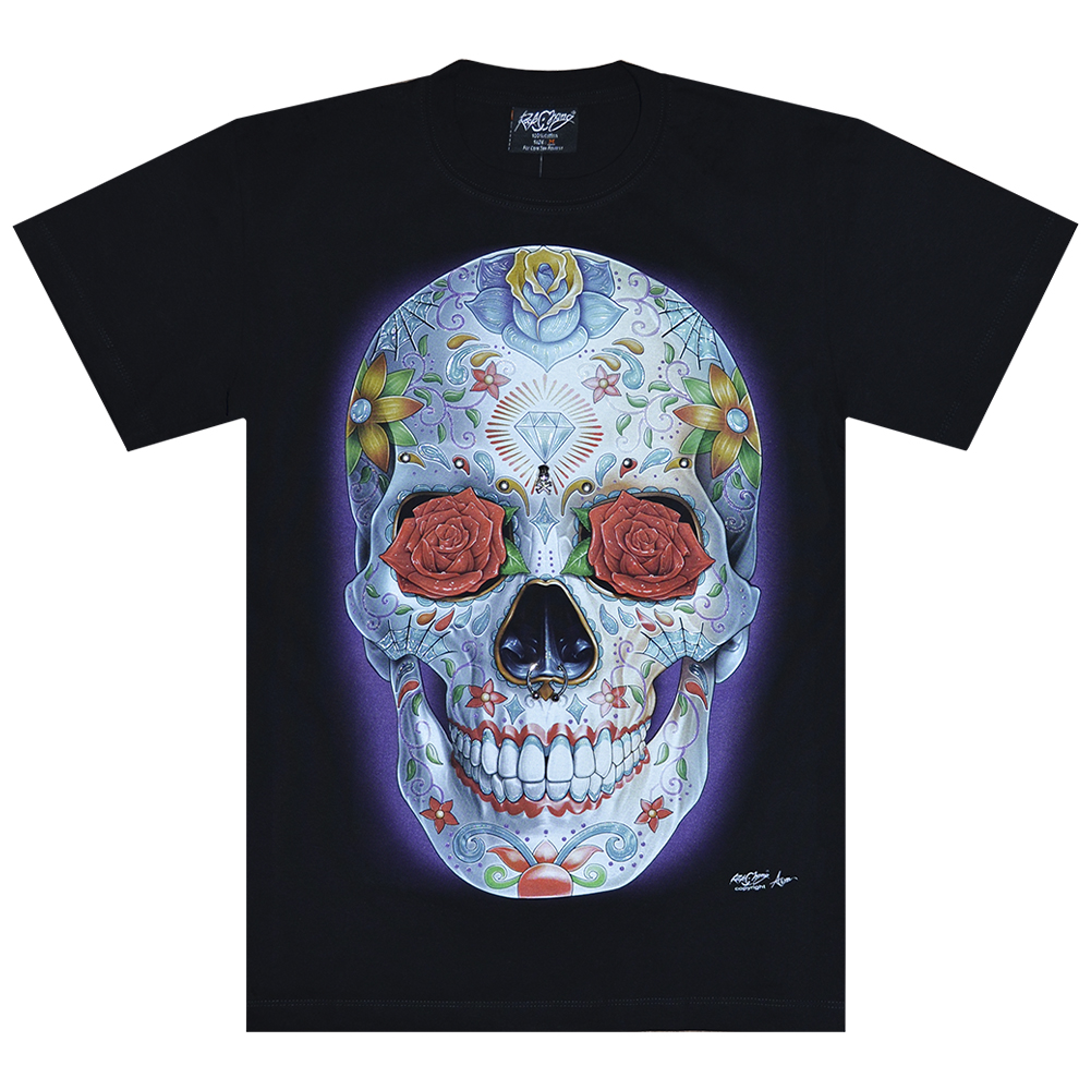 

Футболка Rock Chang Calavera Skull With Roses (3D, светится в темноте) Черный , Размер, Футболка Rock Chang Calavera Skull With Roses (3D, светится в темноте) Черный , Размер M