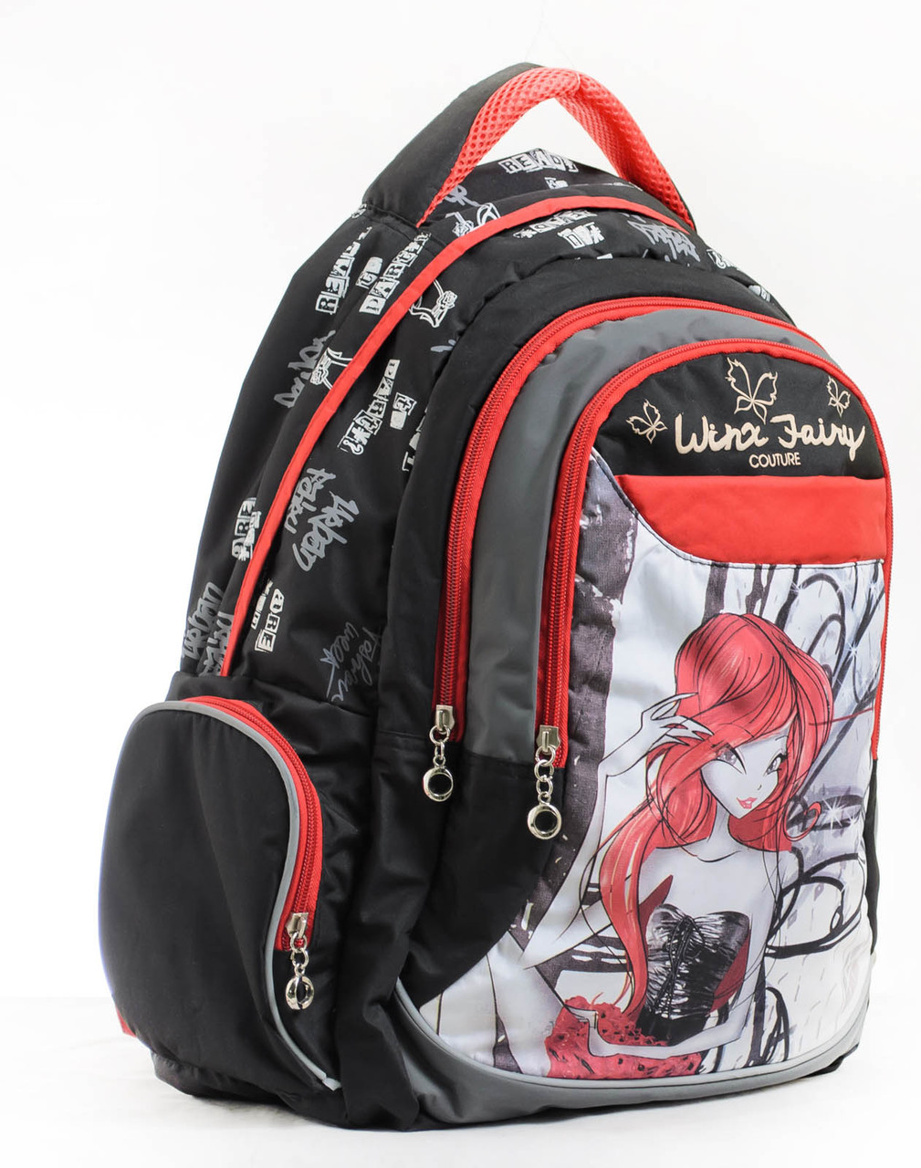 

Рюкзак подростковый для девочки YES L-12 "WINX COUTURE" Черный