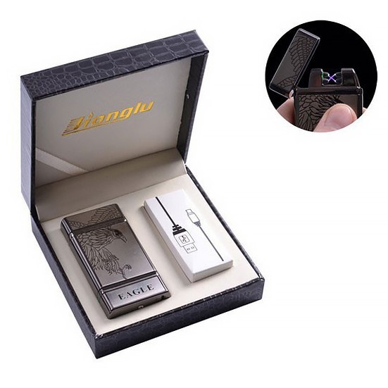 

USB зажигалка в подарочной кожаной коробке EAGLE