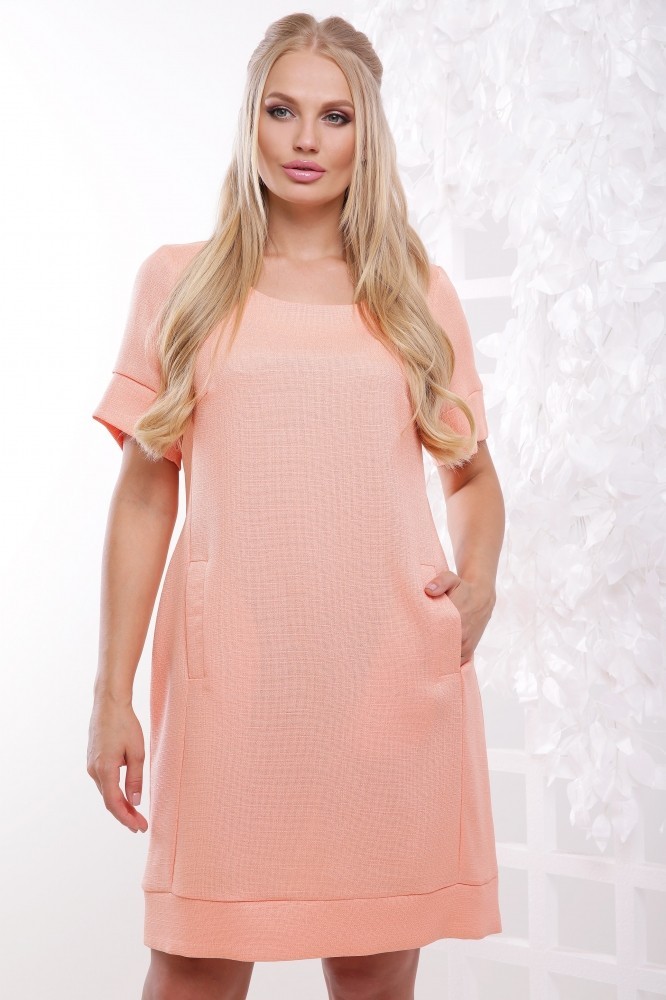 

Женское платье батал LineDa, Аманда персиковый  52, Женское платье батал LineDa, Аманда персиковый 2XL 52