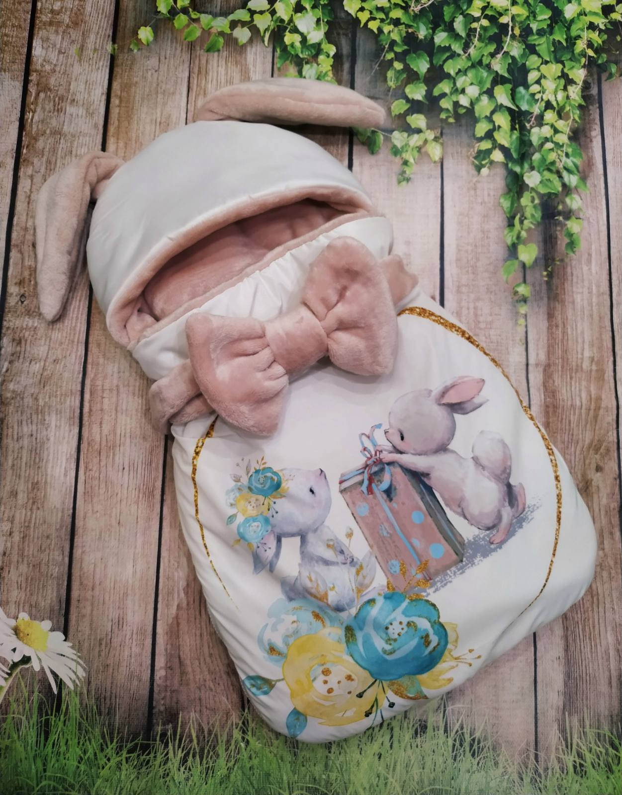 

Конверт спальник Bunnies ШкодаМода IS908 білий пудра