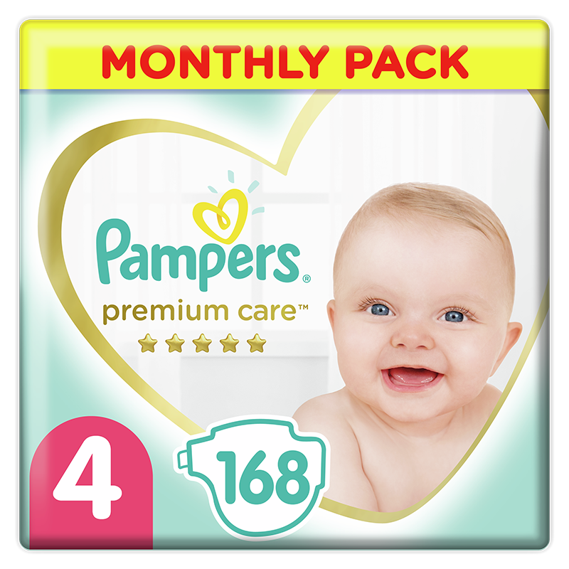

Підгузки Pampers Premium Care Maxi Розмір 4 (9-14 кг), 168 шт