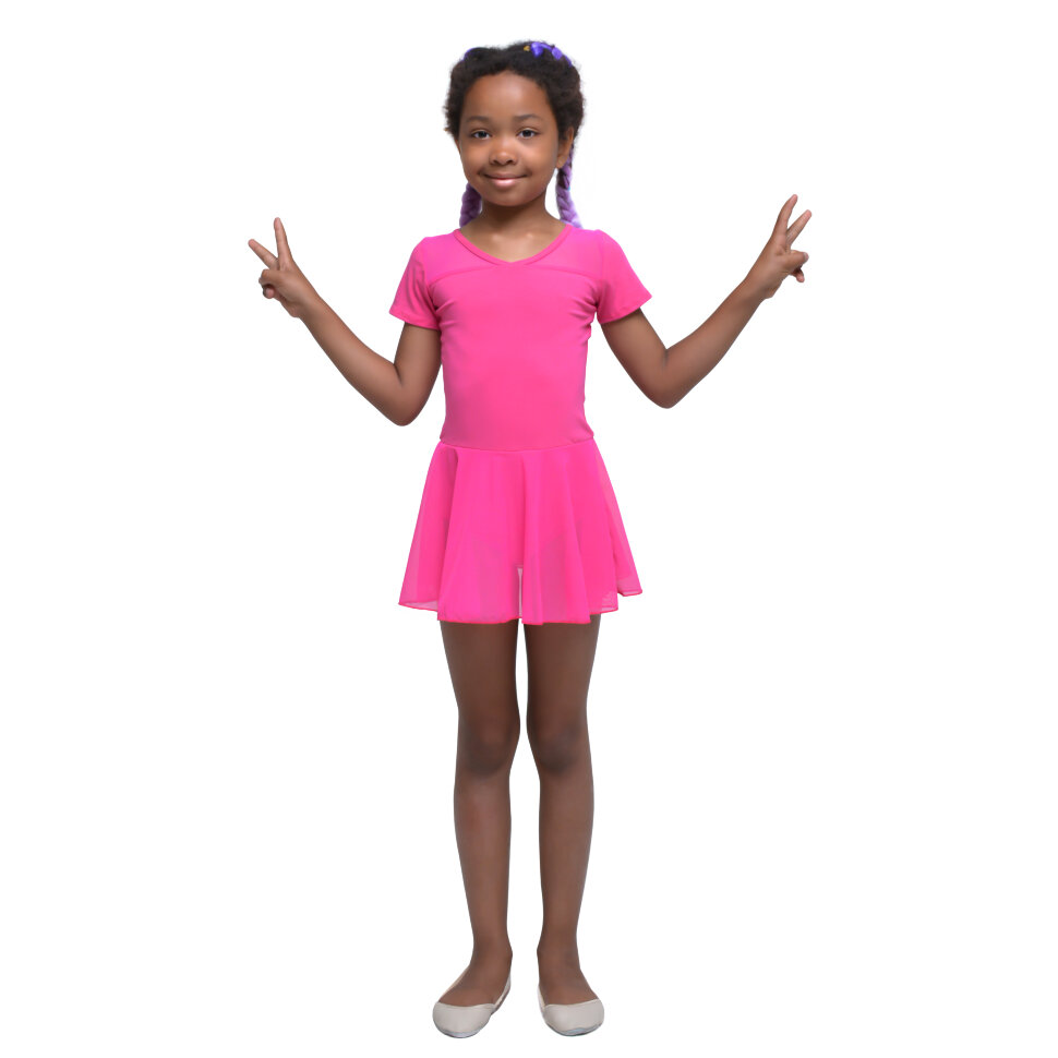 

Купальник для гимнастики и танцев Little Dancer DR-2087-M малиновый размер 30 (рост 110-116 см)