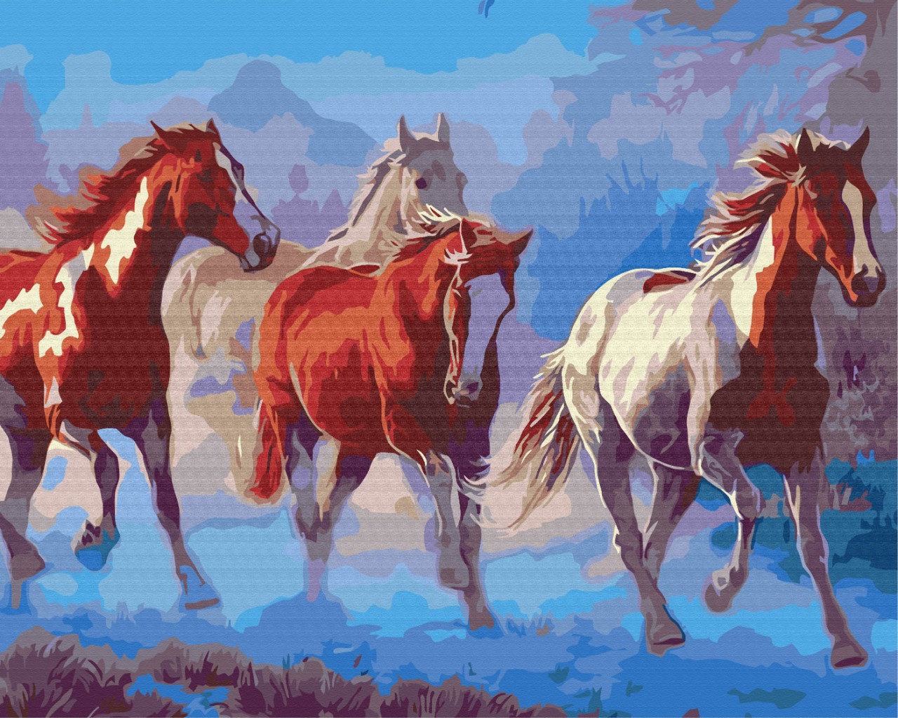 

Картина по номерам - Гордый табун BrushMe 40*50см. (BS8467)