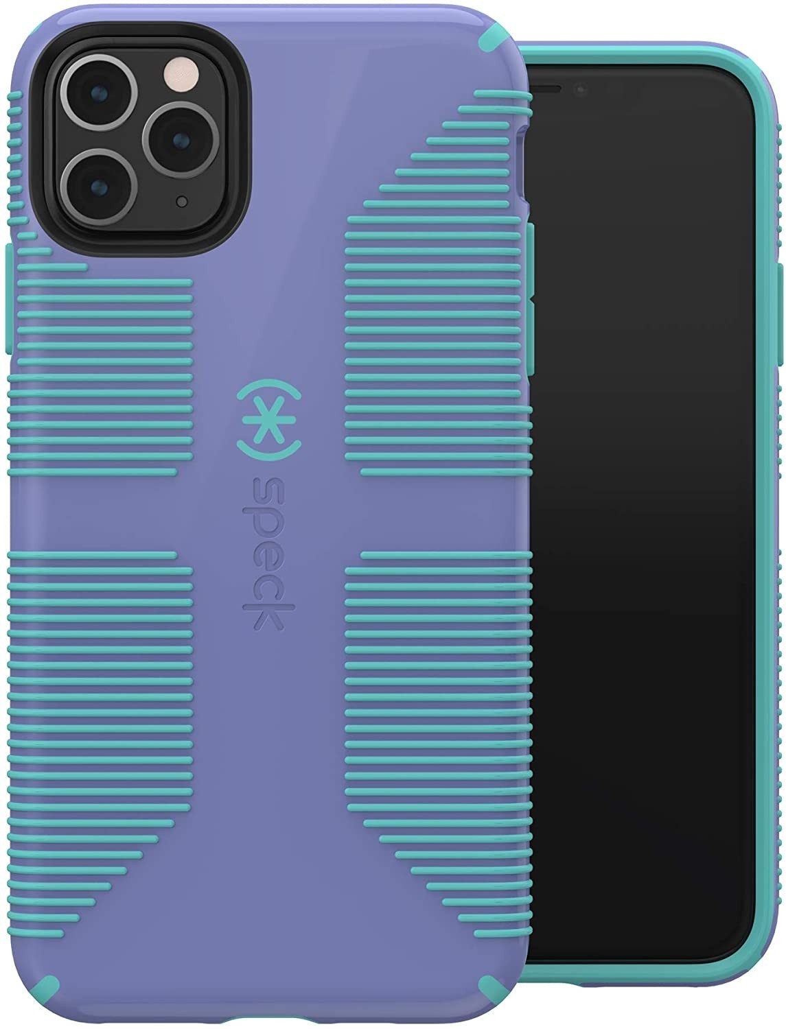 

Противоударный защитный чехол бампер накладка Speck Products CandyShell Grip iPhone 11 Pro Max Wisteria Purple/Mykonos Blue