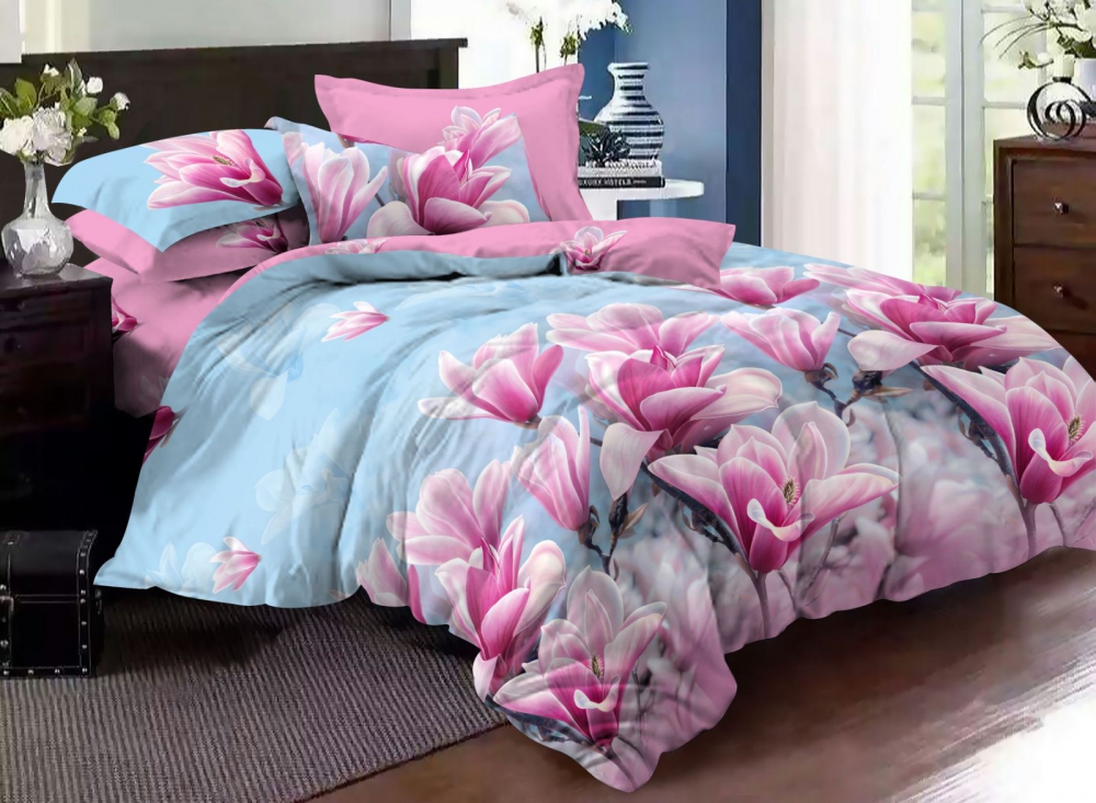 

Комплект постельного белья Komfort-tekstil Магнолия, сатин (Полуторный)