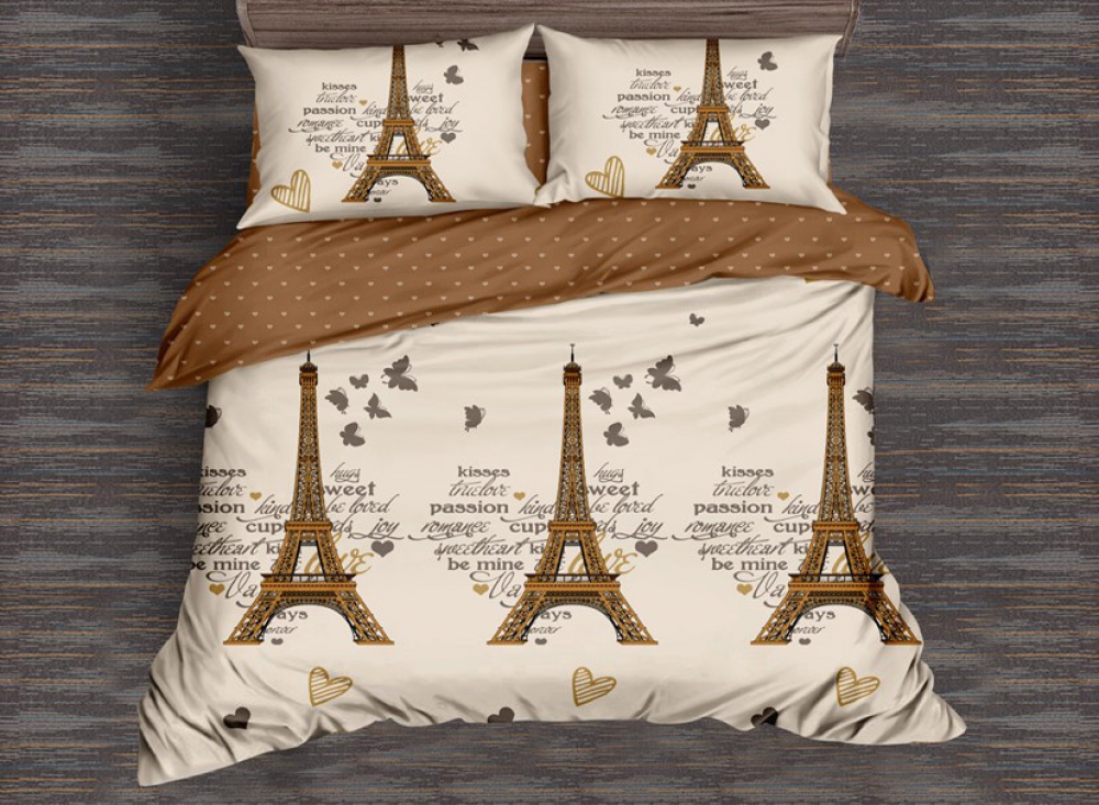 

Комплект постельного белья Komfort-tekstil Френч, ранфорс (Евро на резинке)