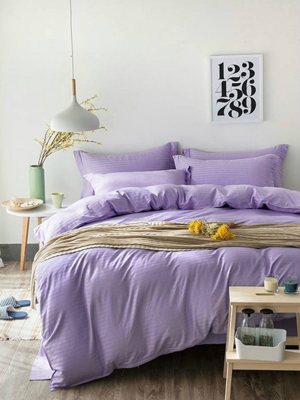 

Комплект постельного белья Komfort-tekstil Сатин Stripe LAVENDER 1/1см (Двуспальный)