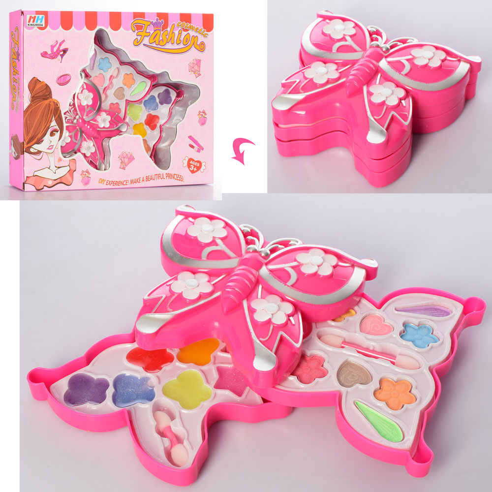 

Набор детской косметики Funny Toys "Бабочка" 2 яруса Тени, блеск, кисточки для девочек