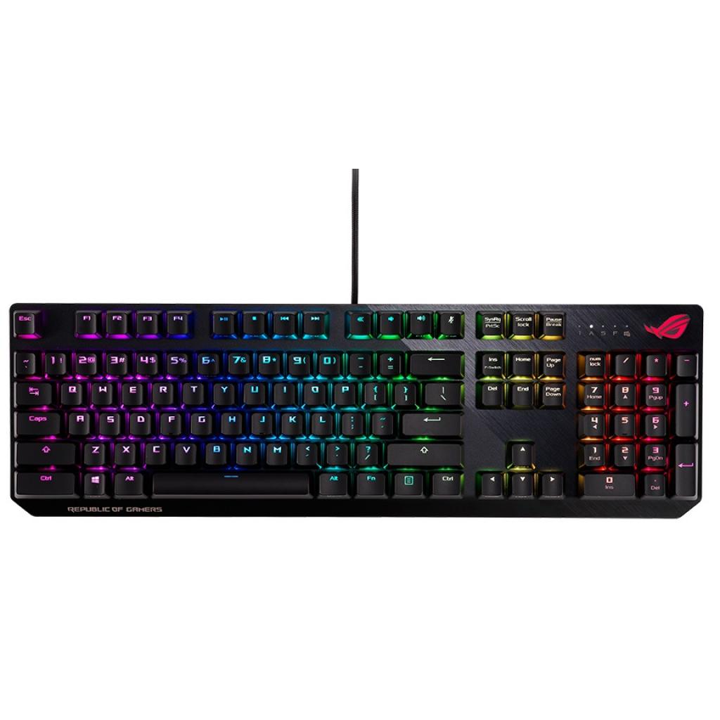 

Клавіатура ASUS ROG Strix Scope USB Cherry MX Red Silent RGB Red Ru (90MP0185-B0RA00)