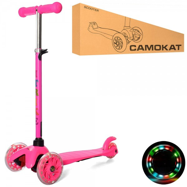 

Самокат I-Trike Mini BB3-013-4-P1 59-69 см розовый