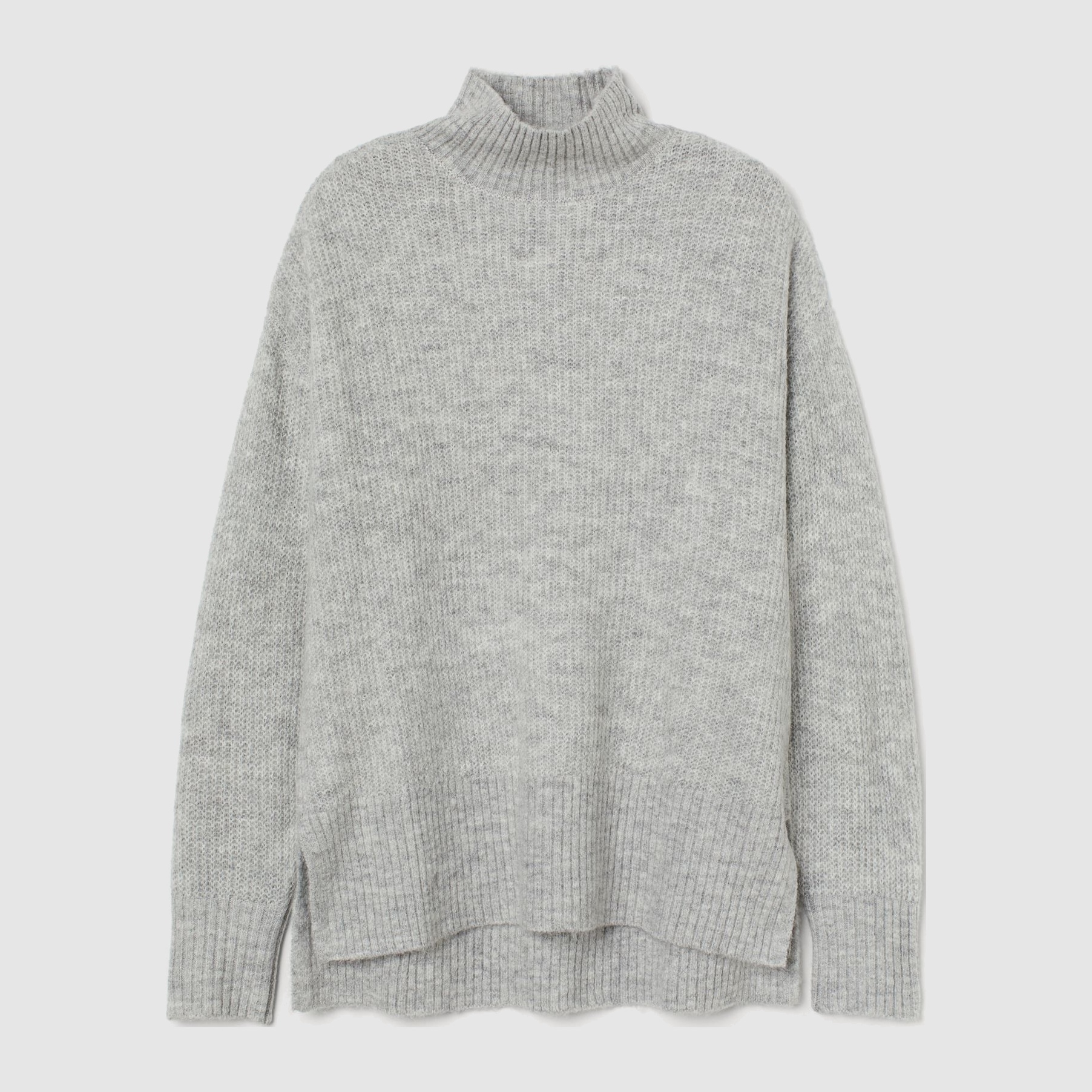 

Свитер H&M 3007-8963292 S Светло-серый меланж