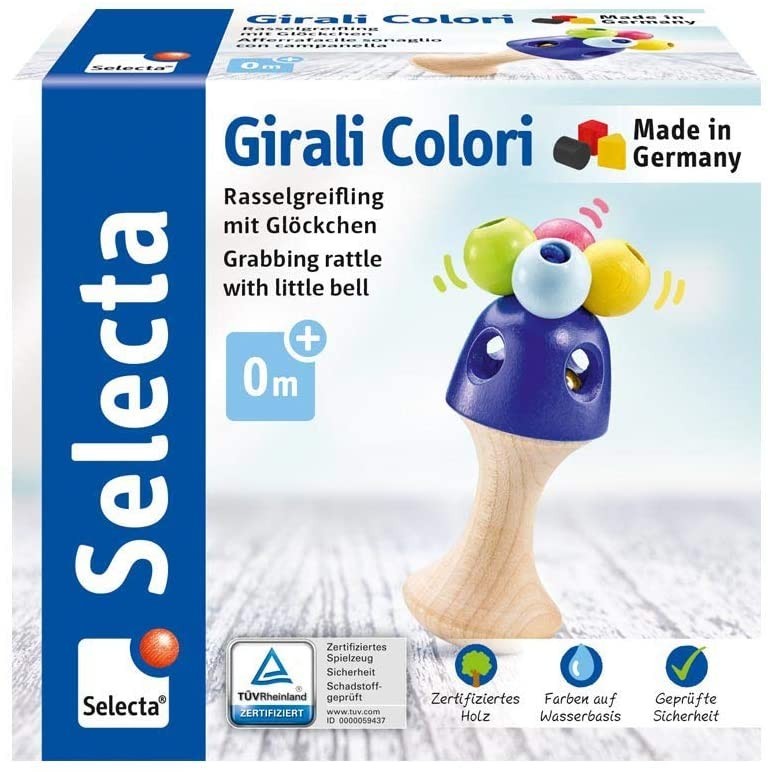 

Деревянная погремушка для младенцев Selecta Girali Colori (61062)