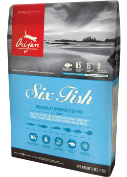 

Сухой корм Orijen Six Fish Cat 1.8 кг. для кошек всех пород и возрастов (сардина, макрель, хек, камбала,