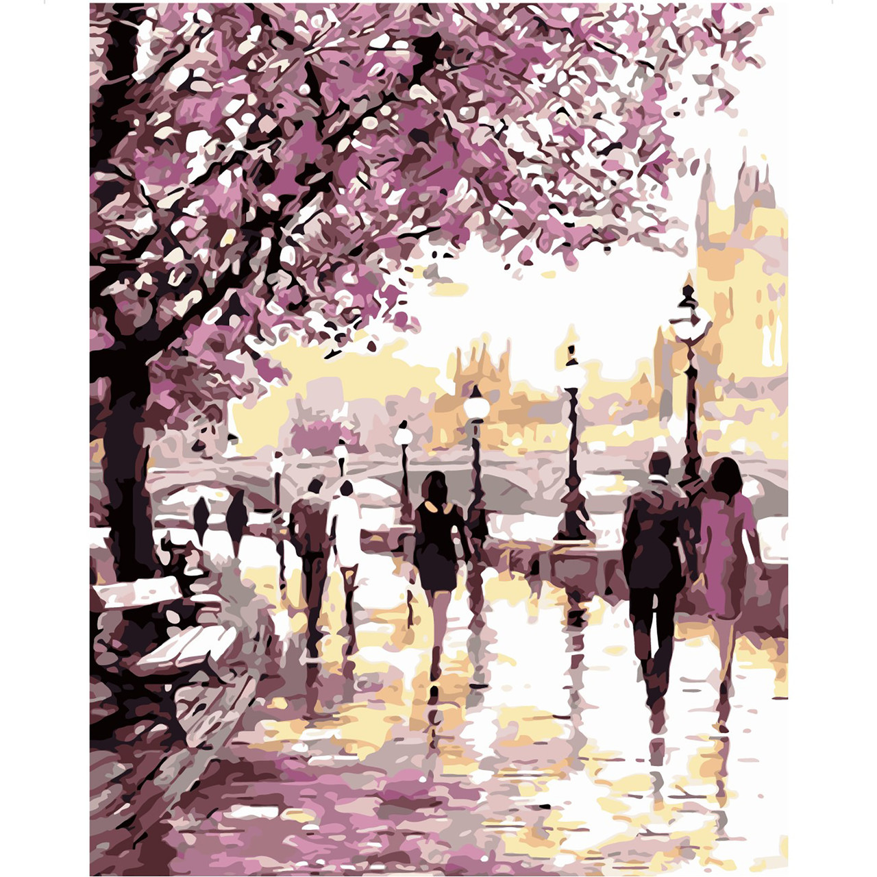 

Картины по номерам Картина по номерам Набережная в фиолетовых тонах, 40х50 см