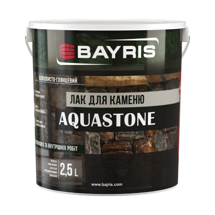 

Лак для камня Bayris Aquastone прозрачный 2.5 л арт - B0020