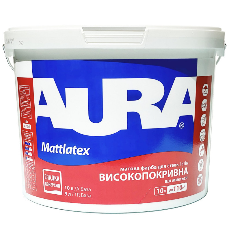 

Краска Aura Mattlatex белая 10 л арт - 38372
