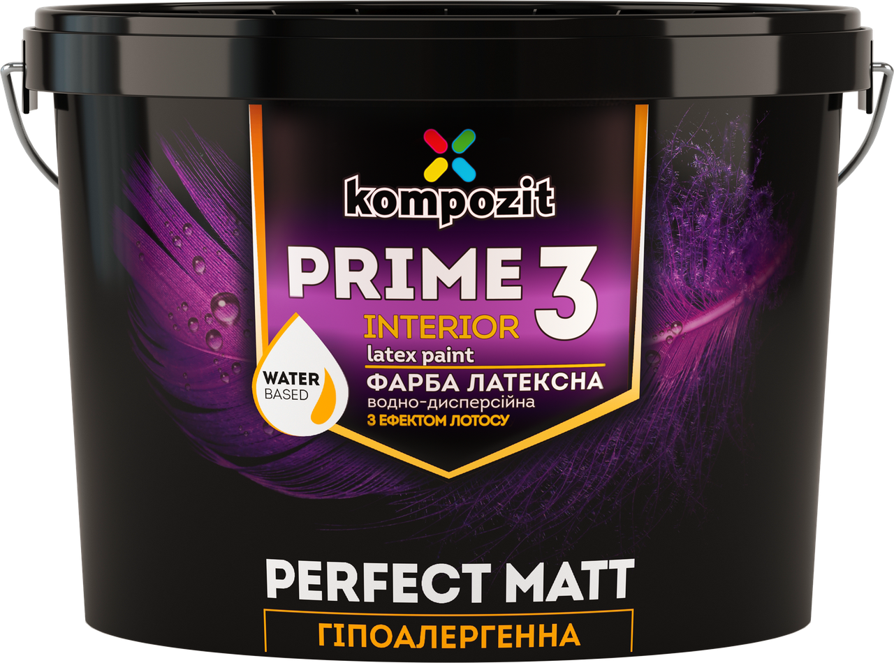 

Краска Kompozit Prime 3 белая 4.5 л арт - 4820085745506