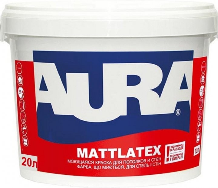 

Краска Aura Mattlatex белая 20 л арт - 37945