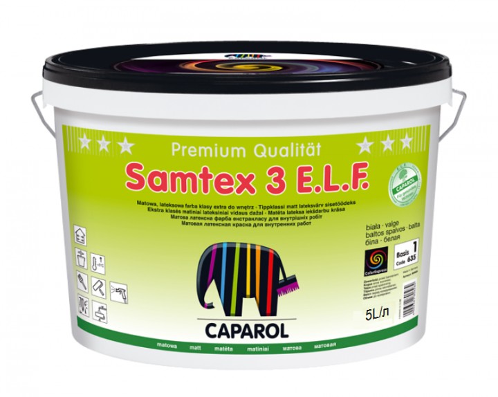 

Краска Caparol Samtex 3 белая 5 л арт - 961513