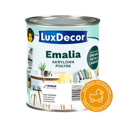 

ЭМАЛЬ АКРИЛОВАЯ ГЛЯНЦЕВАЯ. LUXDECOR (0.75 л) Лесной орех
