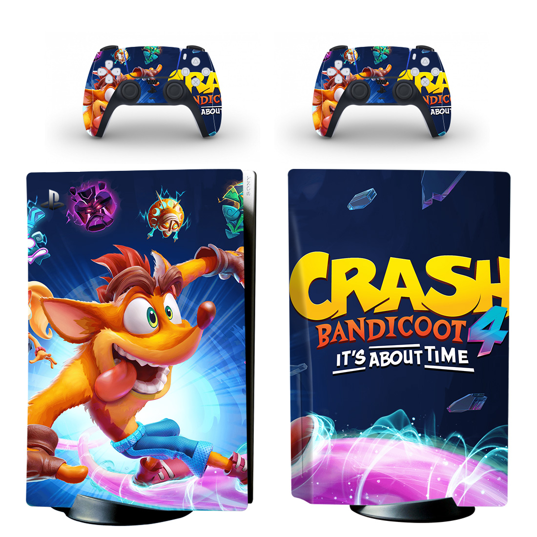 

Виниловые наклейки на PS5 Disk Drive version и геймпад DualSense Crash Bandicoot 4 Sony PlayStation 5 игровая консоль Skin (PV5060)