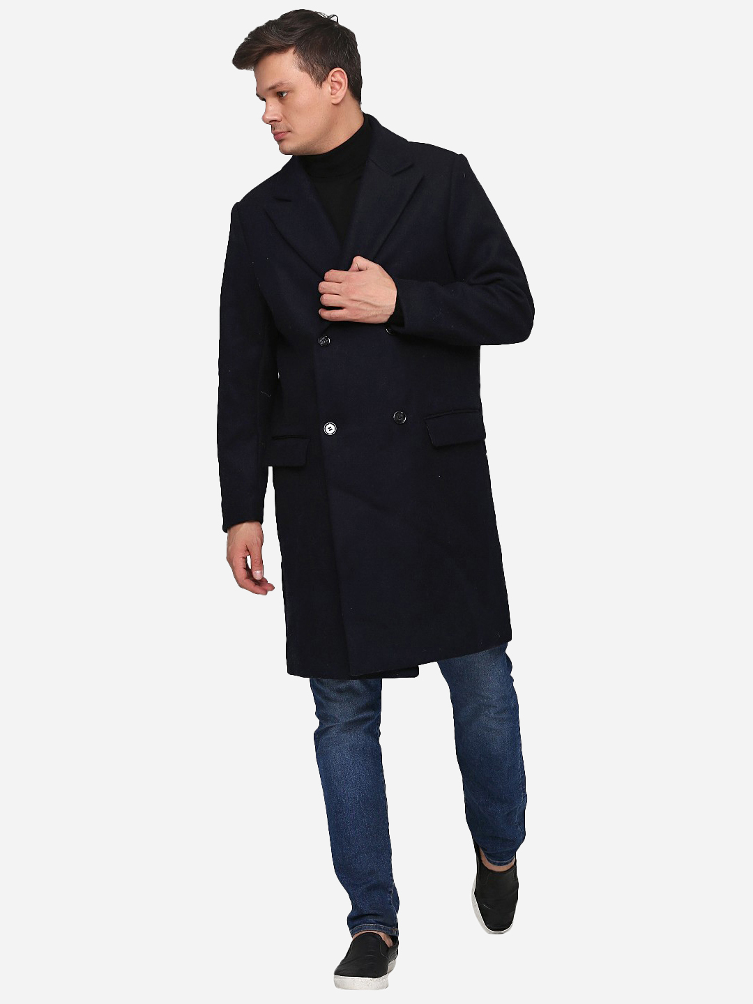 

Пальто H&M 0501407  Темно-синее, Пальто H&M 0501407 52 Темно-синее