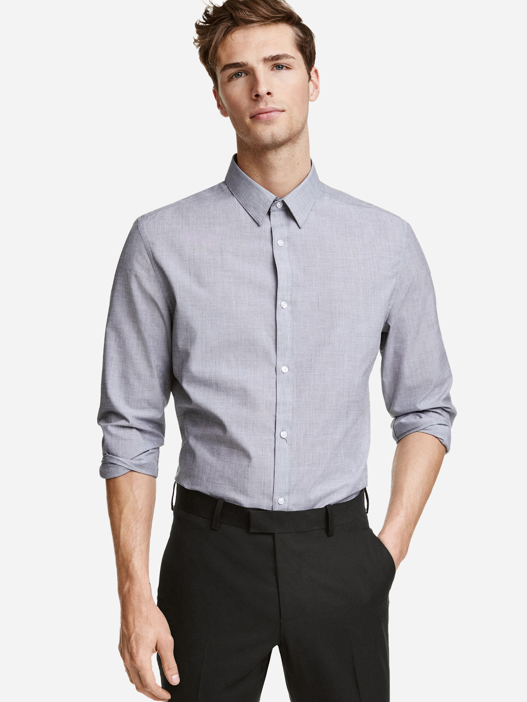 

Рубашка H&M 0400531 M Серая