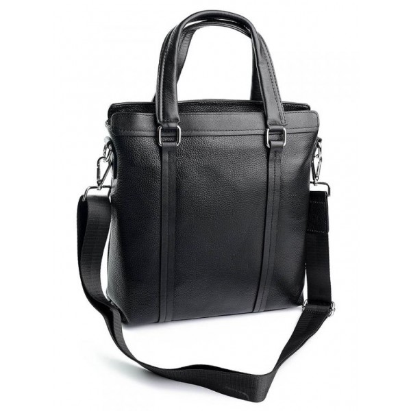 

Сумка из натуральной кожи мужская BagMan 9907-2 Black