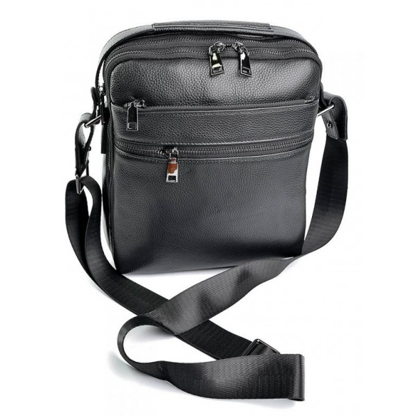 

Сумка мужская кожаная BagMan 17622-3 Black