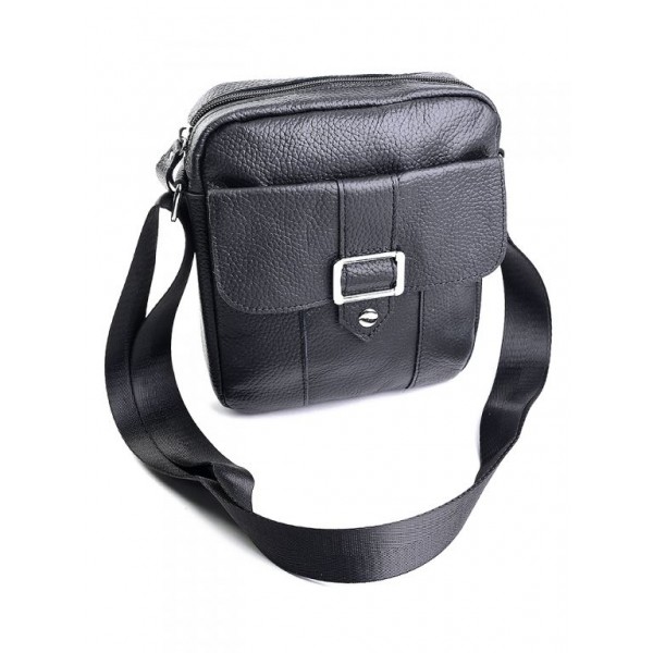 

Маленькая мужская сумка из кожи BagMan 1253 Black