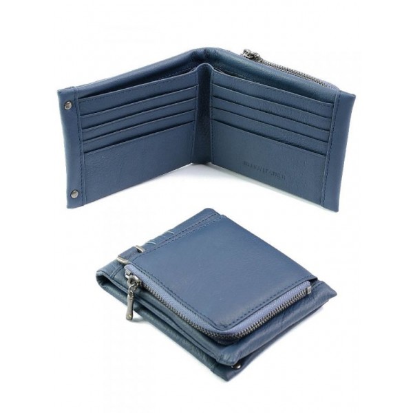 

Мужской кожаный кошелек PortMan A1543-1701 Blue