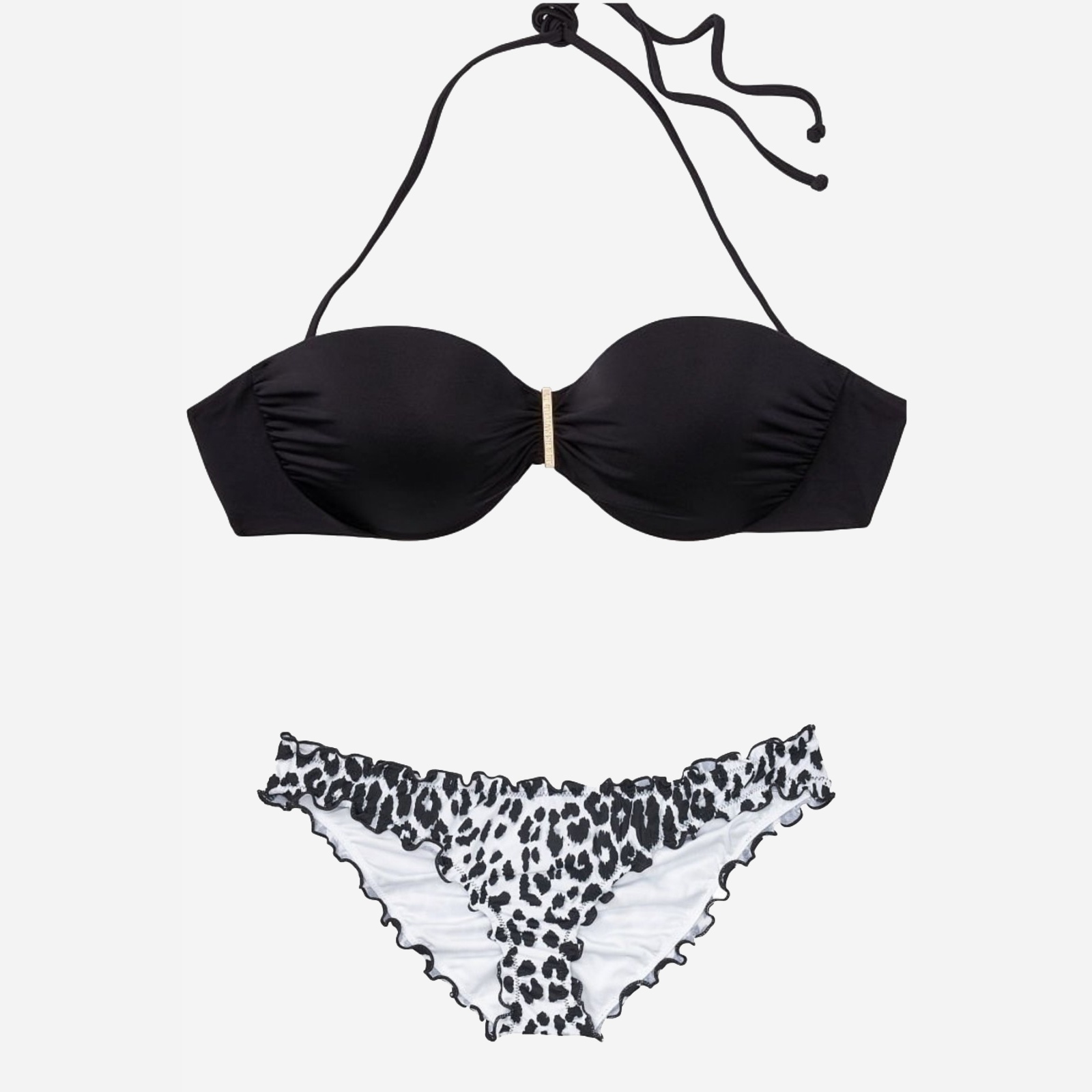 

Купальник раздельный женский Victoria's Secret 24076361 34A/S Белый/Черный