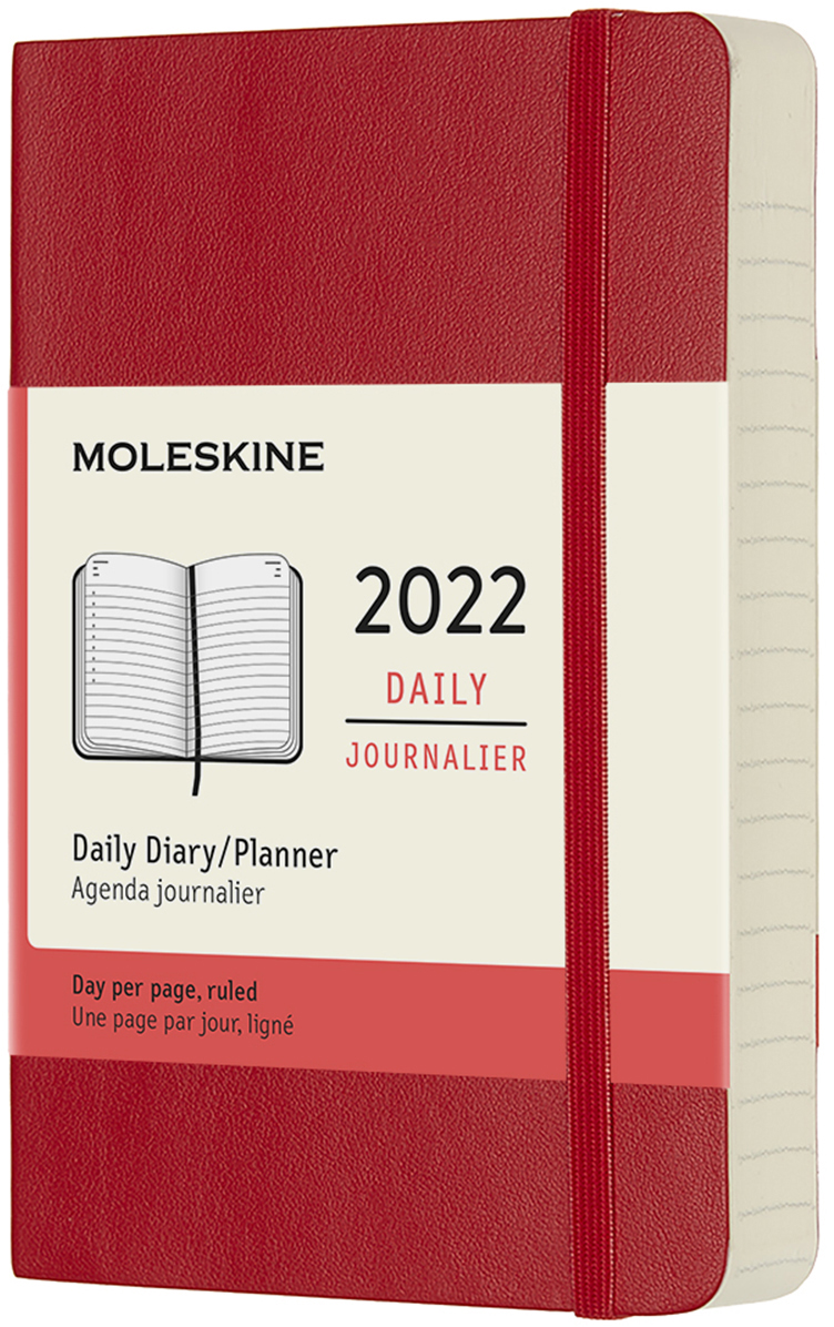 

Ежедневник Moleskine 2022 9 х 14 см 400 страниц Красный Мягкий (8056420855685)