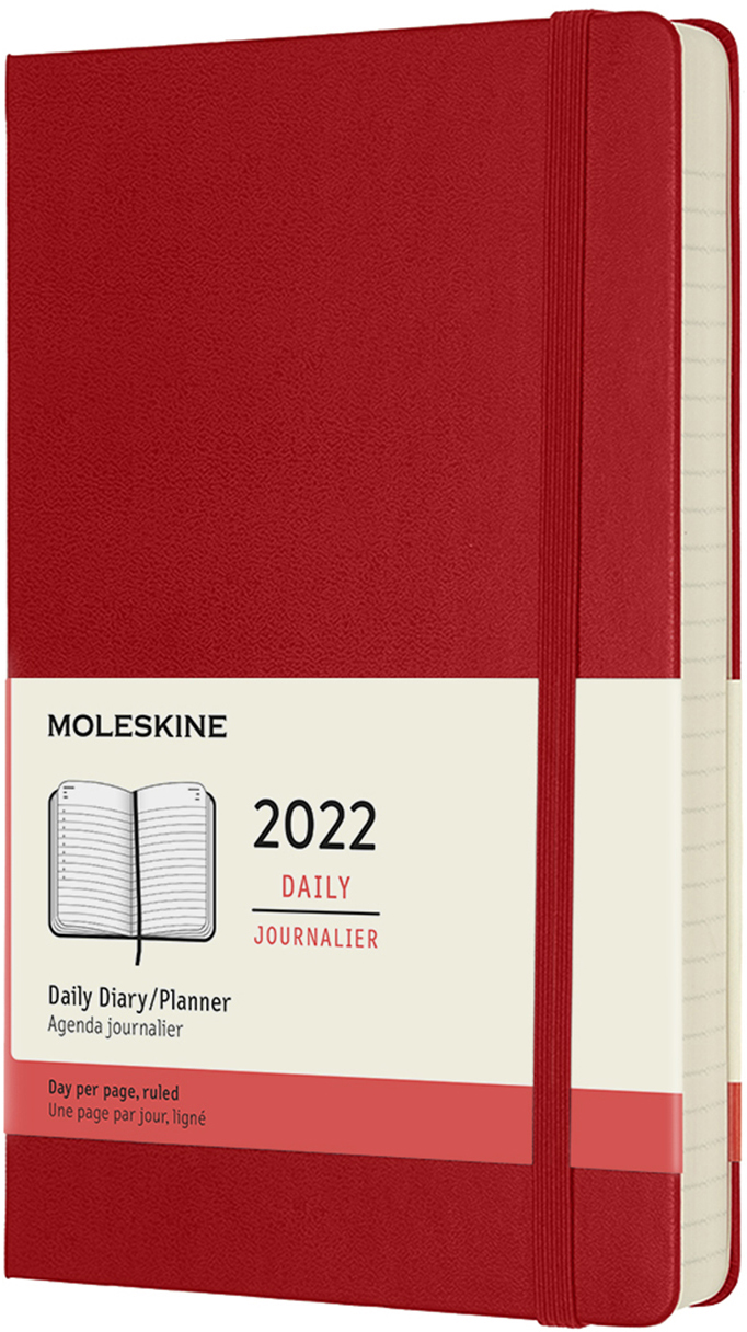 

Ежедневник Moleskine 2022 13 х 21 см 400 страниц Красный (8056420855630)