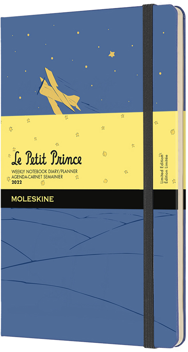 

Еженедельник Moleskine Le Petit Prince 2022 13 х 21 см 144 страницы Синий (8056420857016)